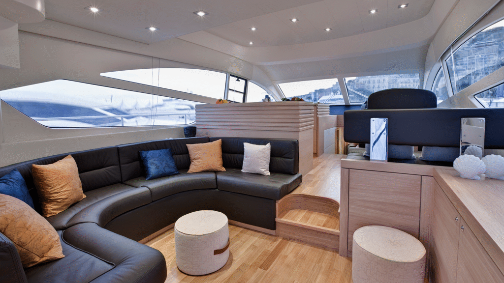 Salon intérieur de yacht