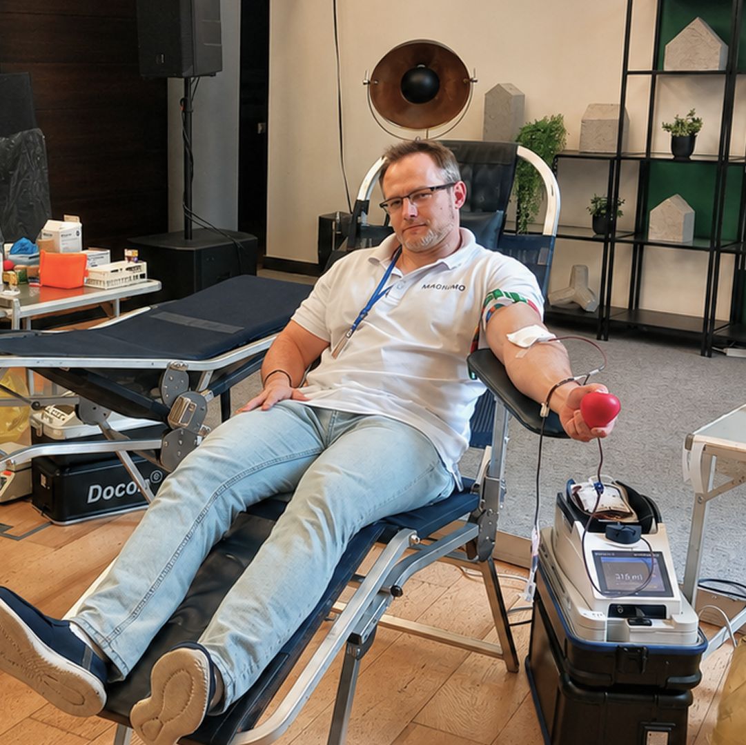 MARINO colleagues donating blood with the National Blood Centre