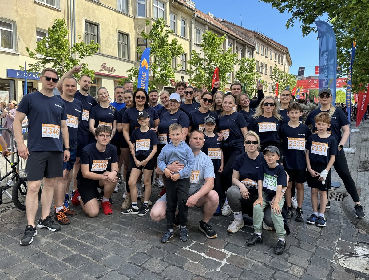 MARINO team taking part in the Vilties Bėgimas charity run